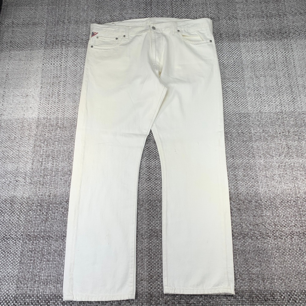 Denim & Supply Ralph Lauren Jeans Mens 40/32 White Straight Fit Cotton Denim